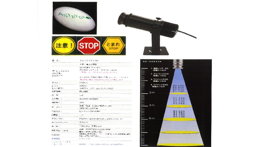 LEDロゴイメージプロジェクタ